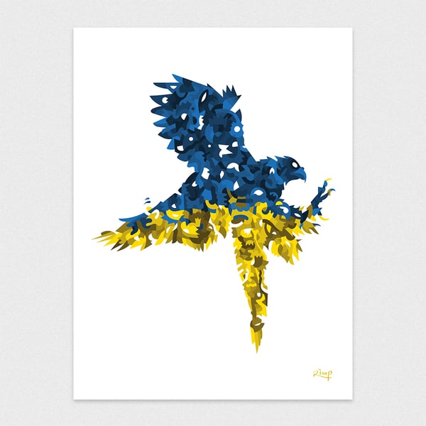 Image of Falco Rusticolus Ucraina | 30 x 40 cm