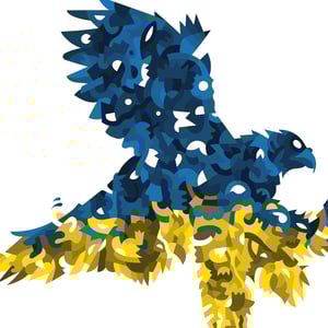 Image of Falco Rusticolus Ucraina | 30 x 40 cm