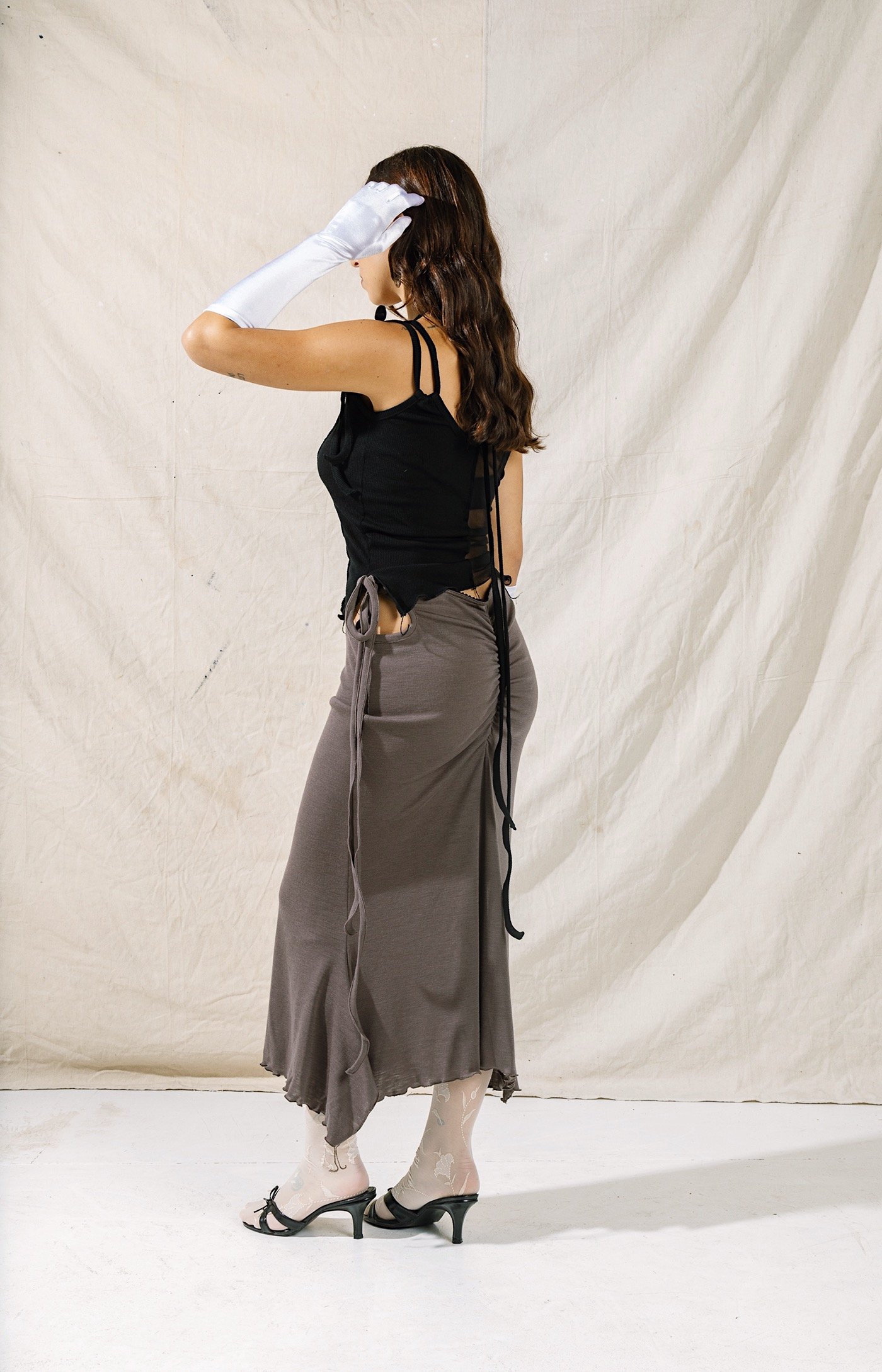 Image of No. 25 / Shifting Skirt - Taupe
