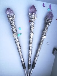 Image 1 of Amethyst silver wand