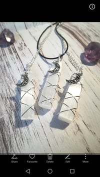Image 2 of Selenite crystal Wand pendant 