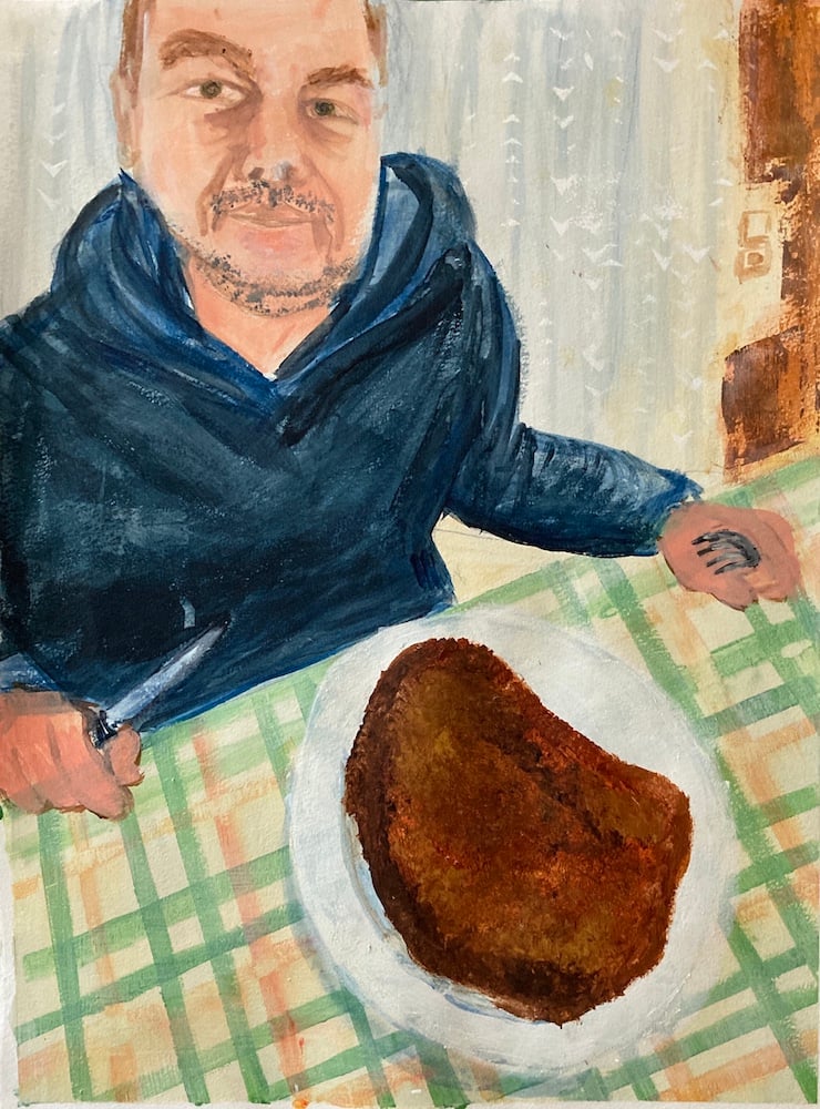 Image of Tóth Ágnes: Férfi ebédel