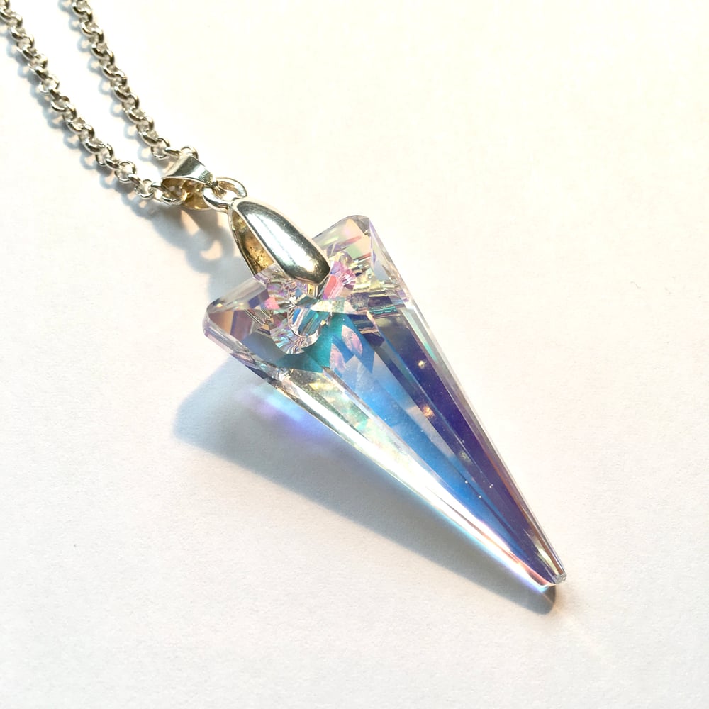 Crystal Spike Pendulum Necklace