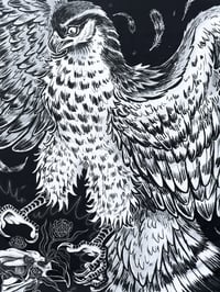 Image 2 of Sorrows of the Earth - Hawk Tapestry