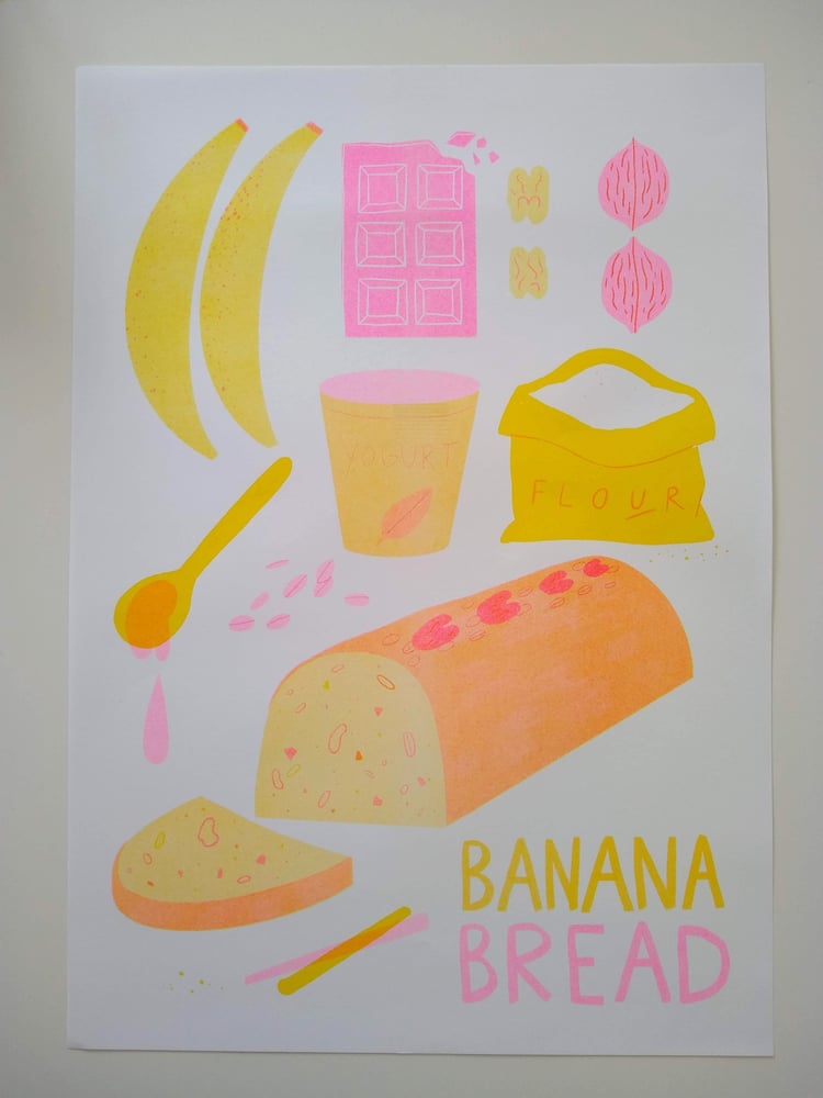 Image of Banana Bread - Riso Poster + recipe