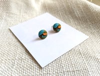 Image 3 of Color Swirl  Stud Earrings