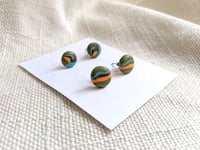 Image 2 of Color Swirl  Stud Earrings