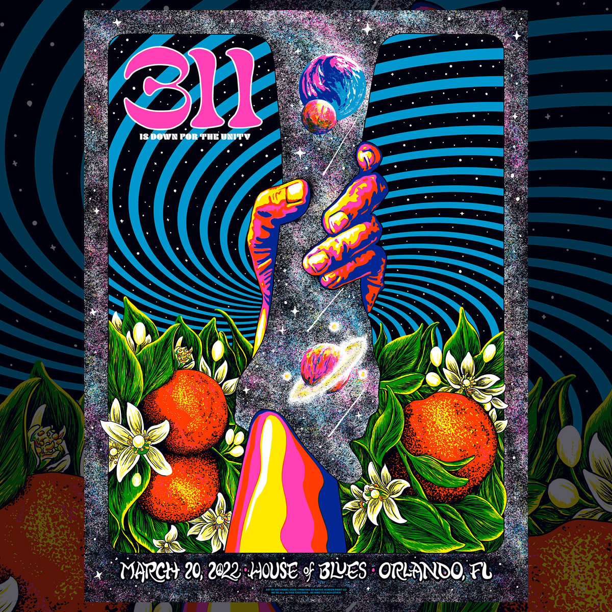 311 Unity 3/20/22 Orlando Print MAIN EDITIONS | bourbon sunday
