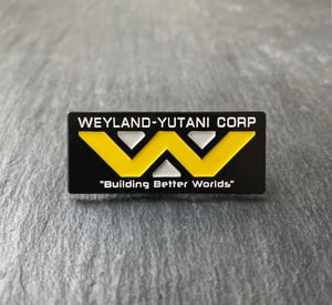 Aliens inspired "Weyland-Yutani" soft enamel pin badge