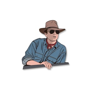 Dr. Alan Grant hard enamel pin badge