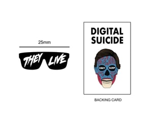 They Live inspired "Sunglasses" soft enamel pin badge