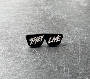 They Live inspired "Sunglasses" soft enamel pin badge