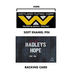 Aliens inspired "Weyland-Yutani" soft enamel pin badge