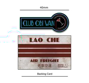 Indiana Jones and the Temple of Doom inspired "Club Obi Wan" soft enamel pin badge 