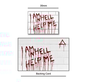 Hellraiser 2 "I am in Hell, help me" hard enamel pin badge