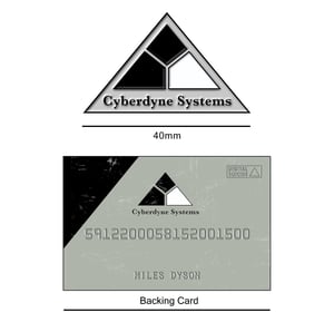 Terminator 2 inspired "Cyberndyne" soft enamel pin badge