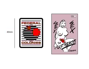 Total Recall inspired "Federal Colonies" soft enamel pin badge