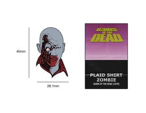 Dawn of the Dead, "Plaid Shirt Zombie" soft enamel pin
