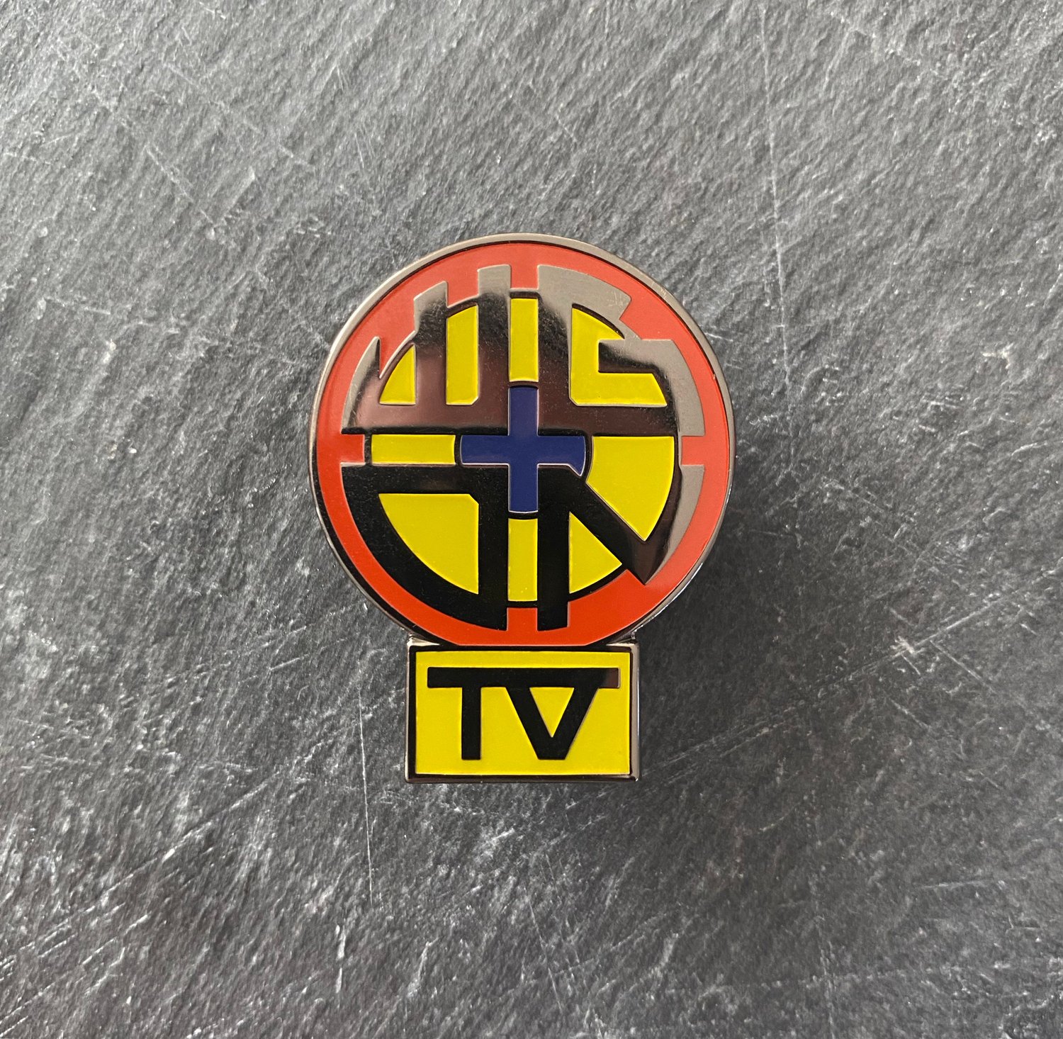 Dawn of the Dead inspired WGON TV hard enamel pin badge