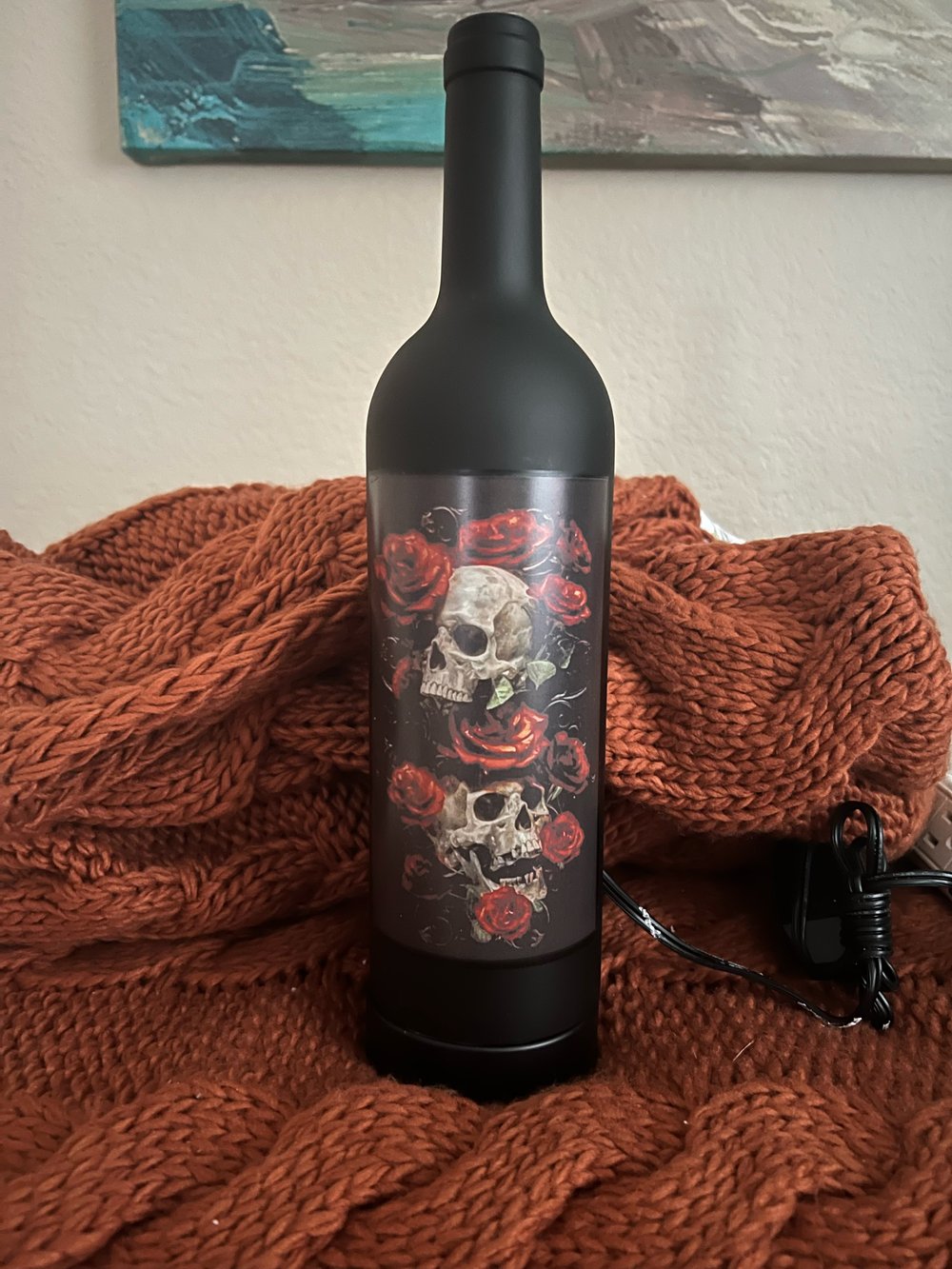 Image of Roses and Skull Burner