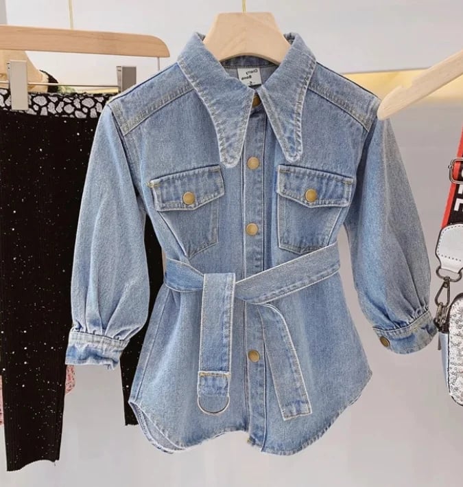 Image of Denim Shirt Dress