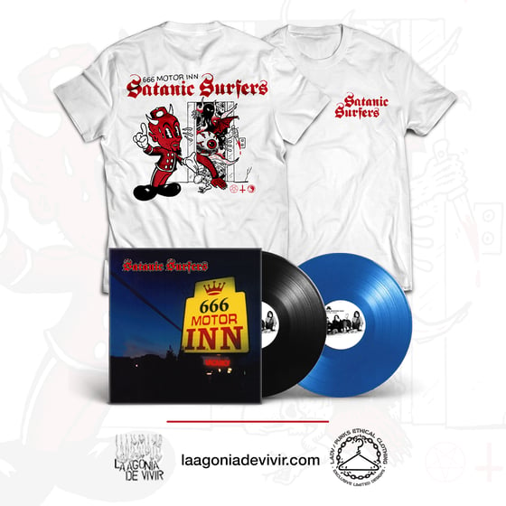 Image of SATANIC SURFERS "666 Motor Inn" BUNDLE (Lp + Tshirt)