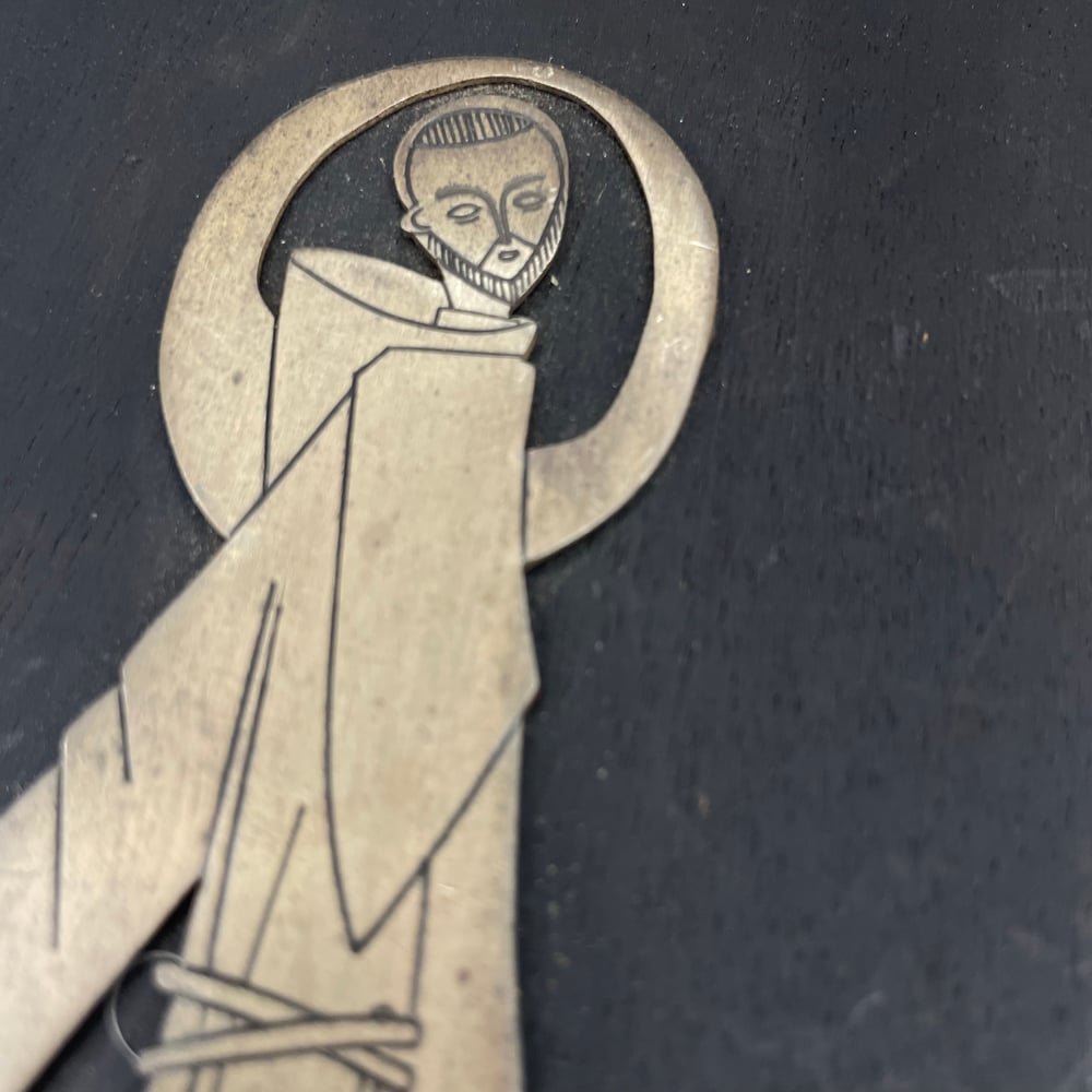 Art: Vintage / MCM St Francis of Assisi Stigmata Mexican Monastery Monk Talleres Monastico Wall Art