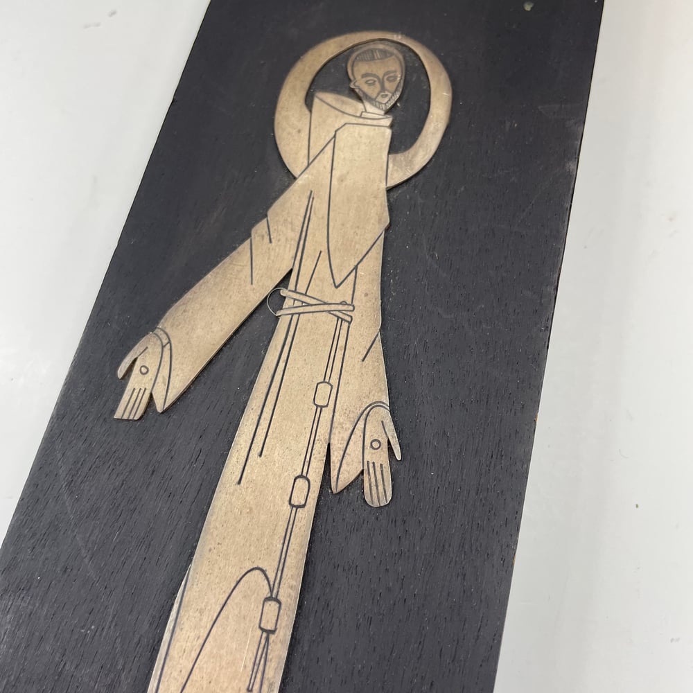 Art: Vintage / MCM St Francis of Assisi Stigmata Mexican Monastery Monk Talleres Monastico Wall Art