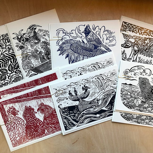 box of TEN all-purpose greeting cards