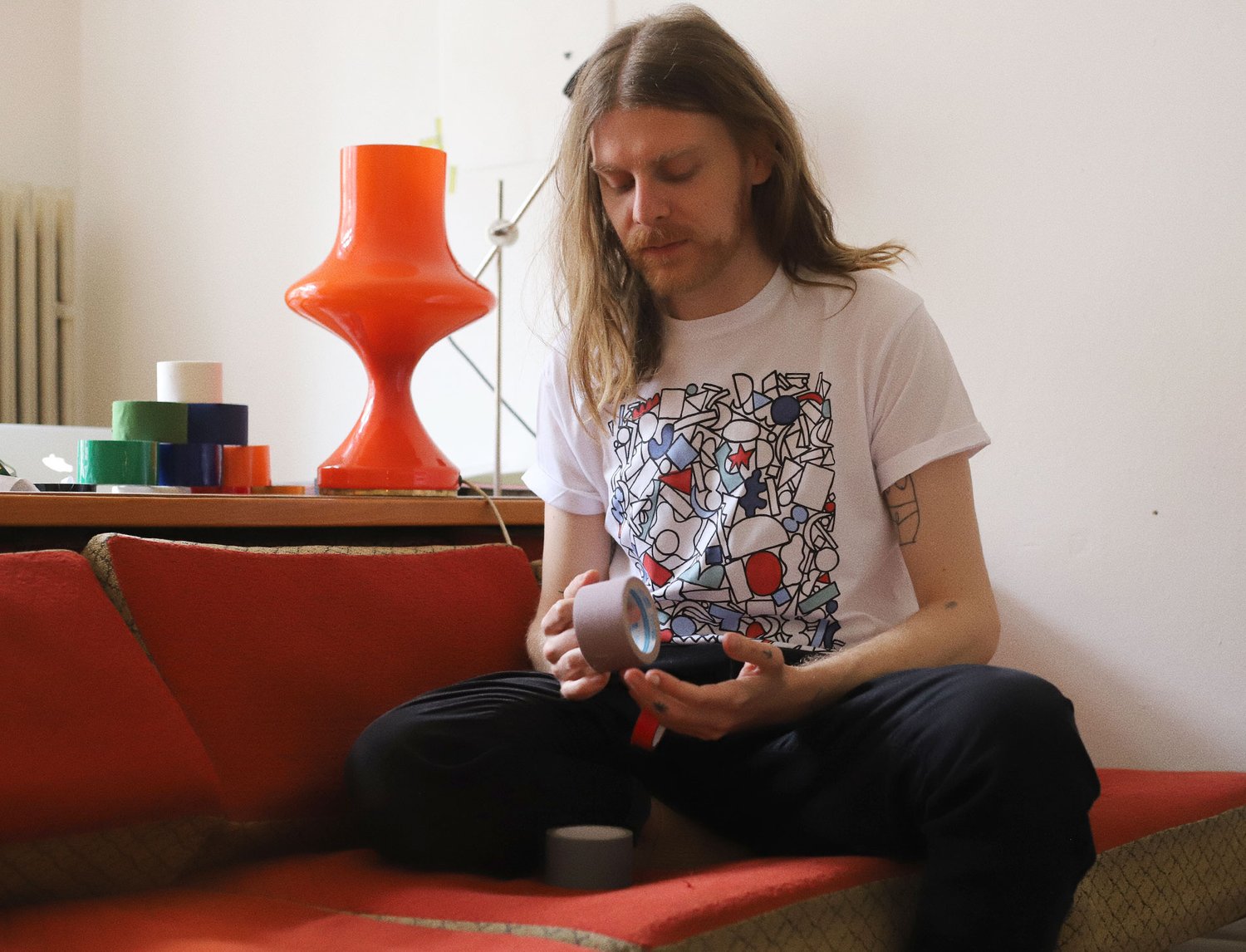 Image of PILE OF COLORED SHAPES BASIC TSHIRT 7̶9̶0̶ ̶Kč
