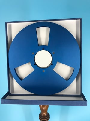 Image of Burlington Recording 1/2" x 12" Heavy Duty BLUE NAB Metal Reel in Blue Box