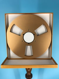 Image 3 of Burlington Recording 1/4" x 12" Heavy Duty GOLD NAB Metal Reel in Gold Box