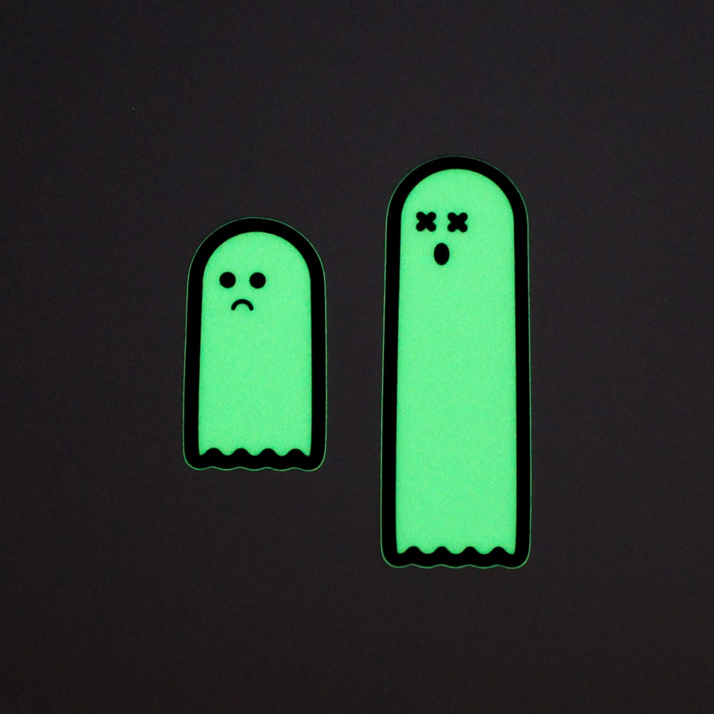 Glowing Sad Ghost Sticker