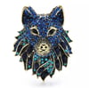 SassyMae’s rhinestone  Wolf Head Brooch