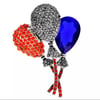 SassyMae’s Balloon  Rhinestone Brooch (Available in 2 colors)