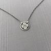 Tiny Sterling Silver Dogwood Circle Necklace