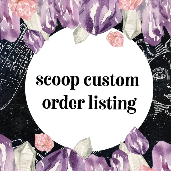 Custom order scoop listing 
