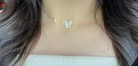 Image 1 of Butterfly Gold Necklace 925SS