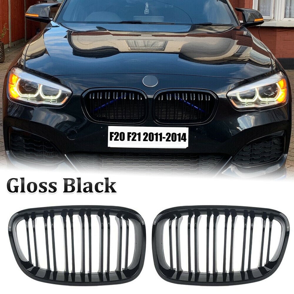 BMW 1 Series F20 F21 Front Kidney Grille Gloss Black