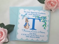 Image 5 of Personalised  Peter Rabbit Christening Card, Any relationship