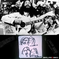 Image 1 of John Lennon & Yoko Ono guitar sticker Gibson J-160E Peace Montreal Amsterdam