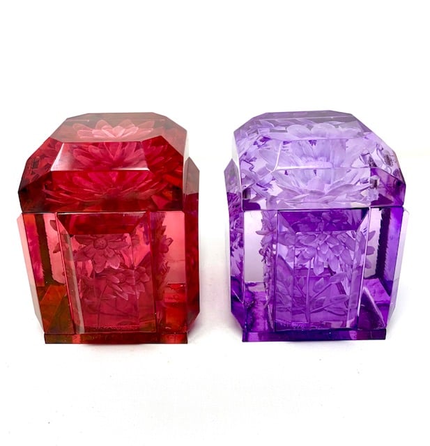 Image of Petite Lucite Box (in Dark Fuschia or Lilac)