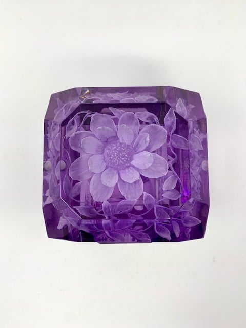 Image of Petite Lucite Box (in Dark Fuschia or Lilac)