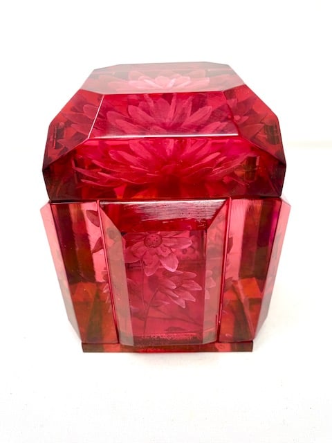 Image of Petite Lucite Box (in Dark Fuschia or Lilac)