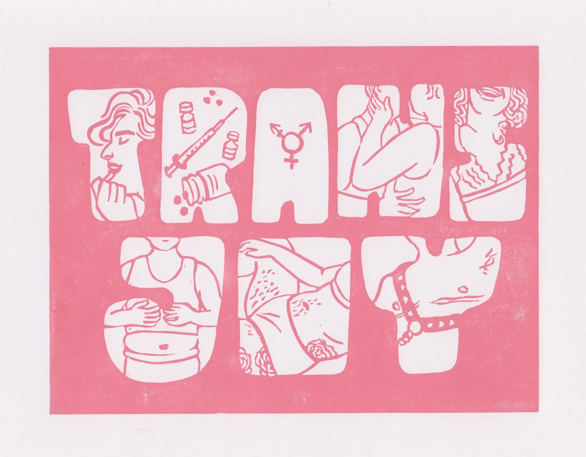 Image of Trans Joy Lino Print