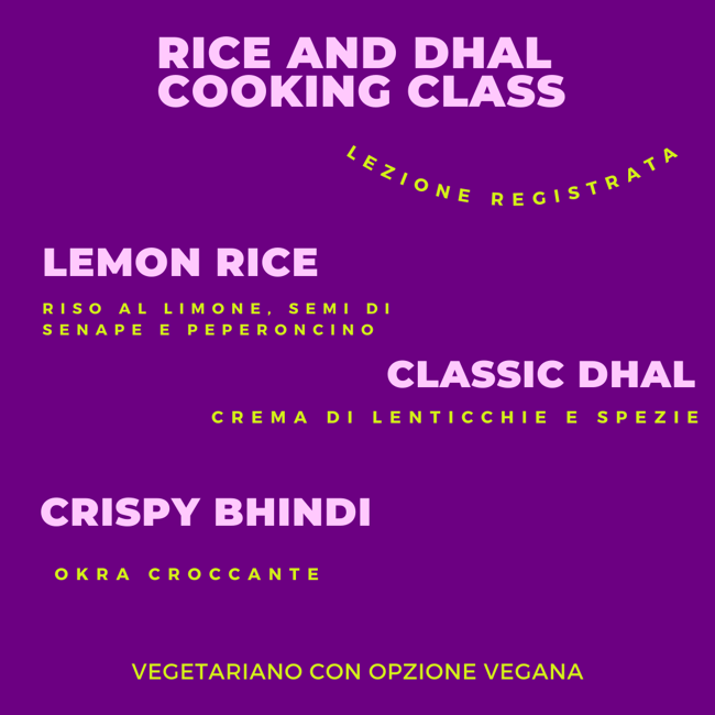 Rice and Dhal cooking class 
