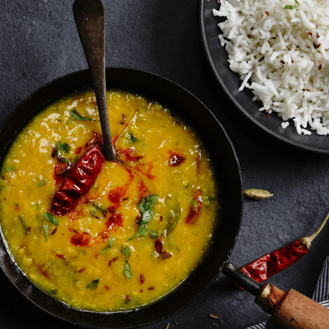 Rice and Dhal cooking class 