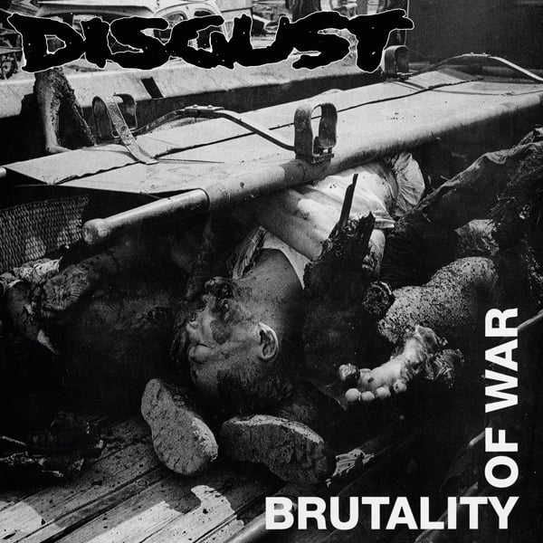 Image of DISGUST - "BRUTALITY OF WAR" Lp (RED/BLACK SPLATTER VINYL)