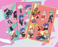 Image 1 of Promare Sticker Sheet Burning Rescue, Mad Burnish, GaloLio Au