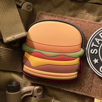 Cheeseburger - PVC rubber morale patch 